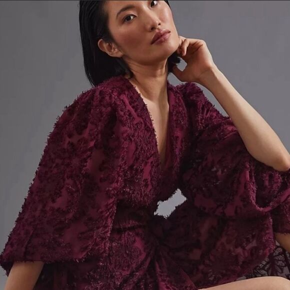 Anthropologie Hutch Rosa Floral Wrap Maxi Dress Size XSP - Picture 4 of 10